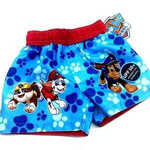Paw Patrol Swim Trunks SIze 3-6m Boys Shorts Swimwear Elastic Waist UPF 50+